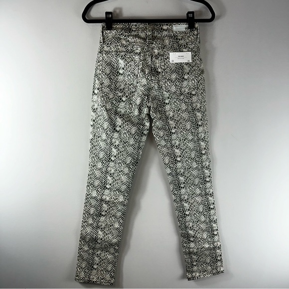 AG Adriano Goldschmied The Mari High Rise Straight Snake Print Pants Size 26R - Picture 7 of 12